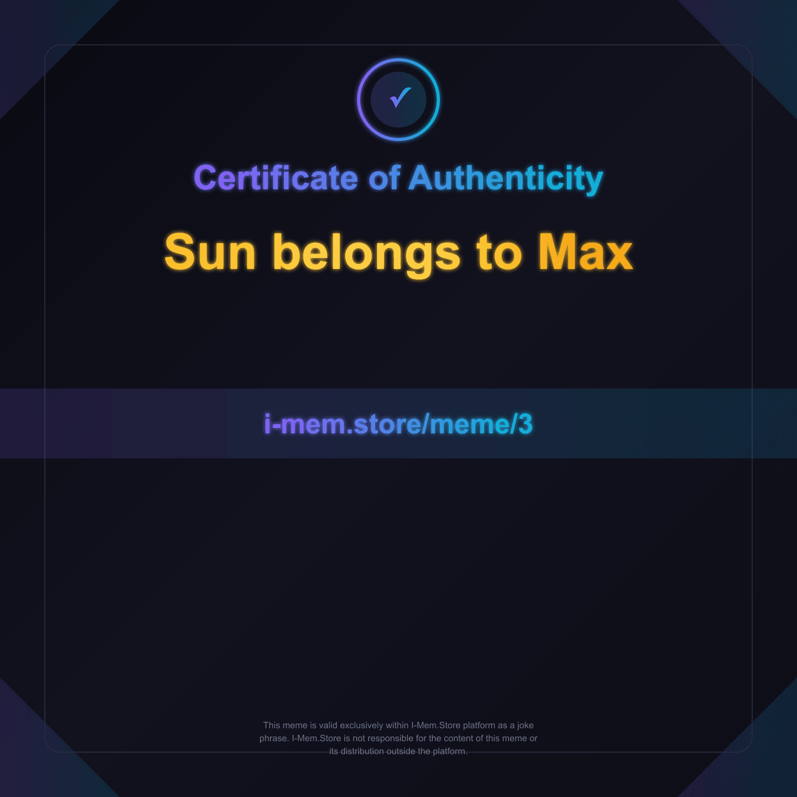 Certificate of Authenticity