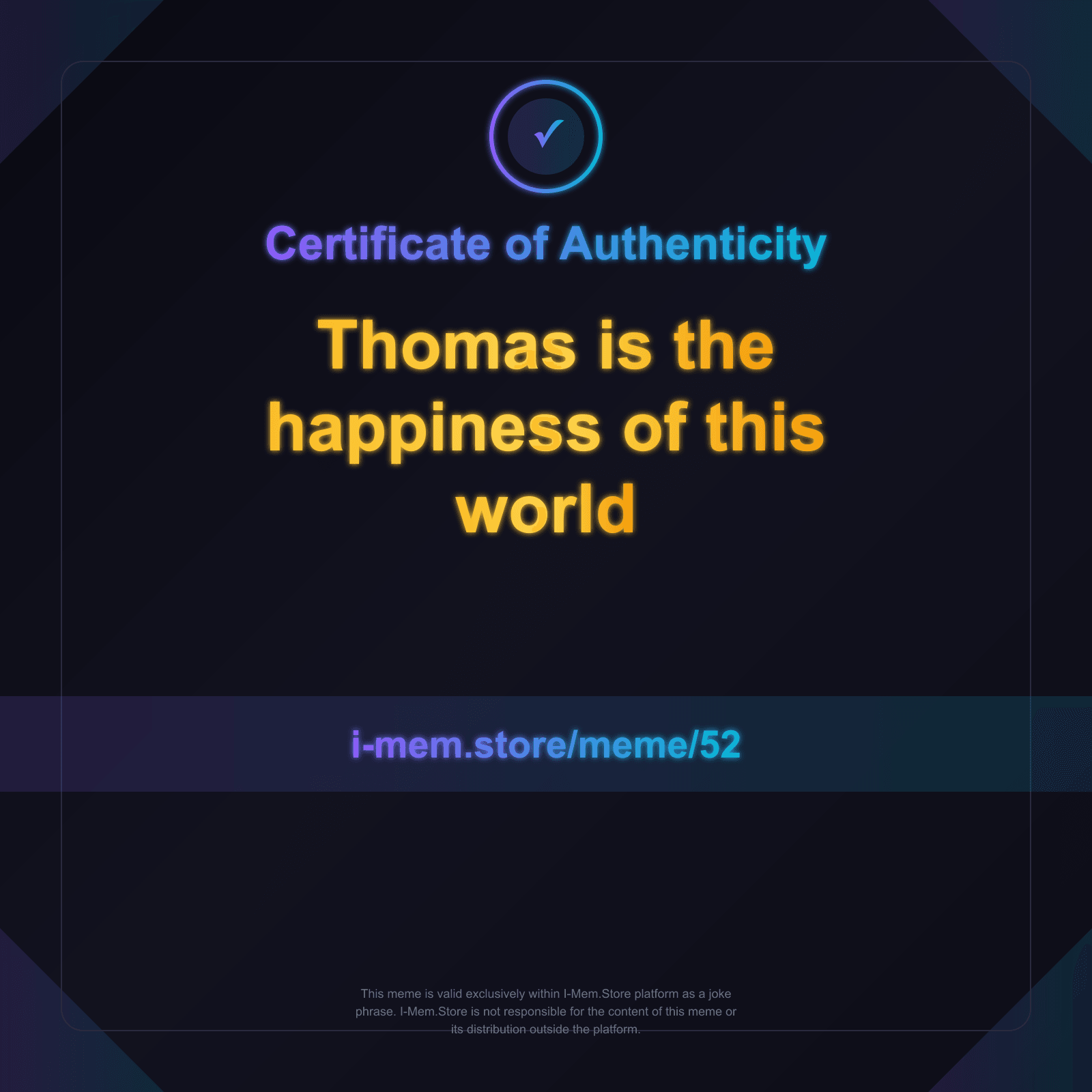 Certificate of Authenticity