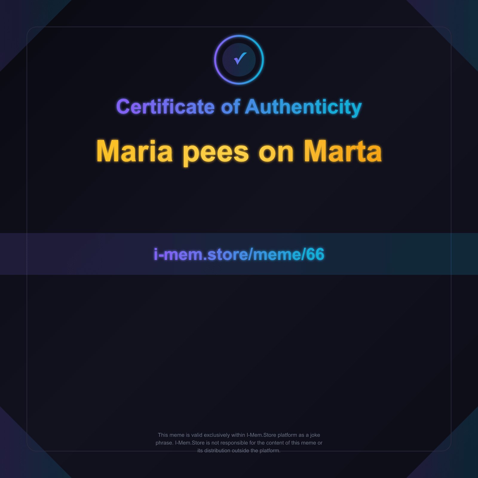 Certificate of Authenticity